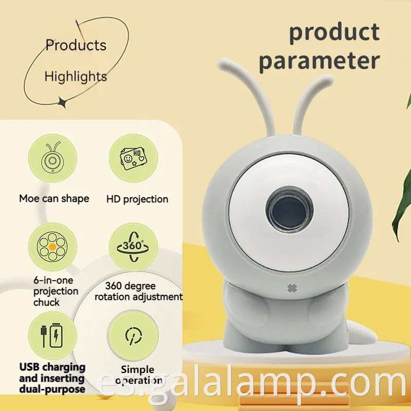 Luz de proyector de galaxia alienígena recargable decorativa para ambiente de habitación